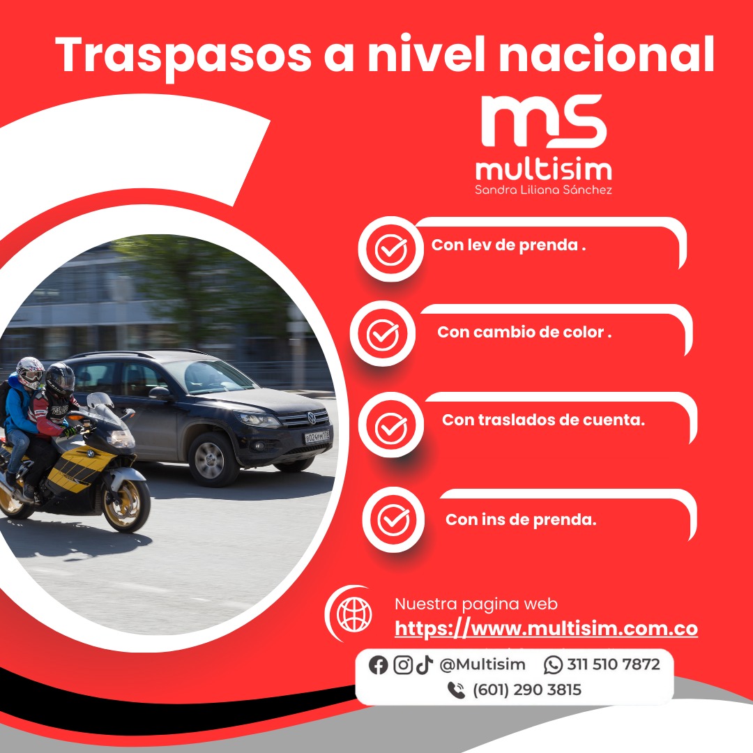 traspaso de vehiculo a nivel nacional